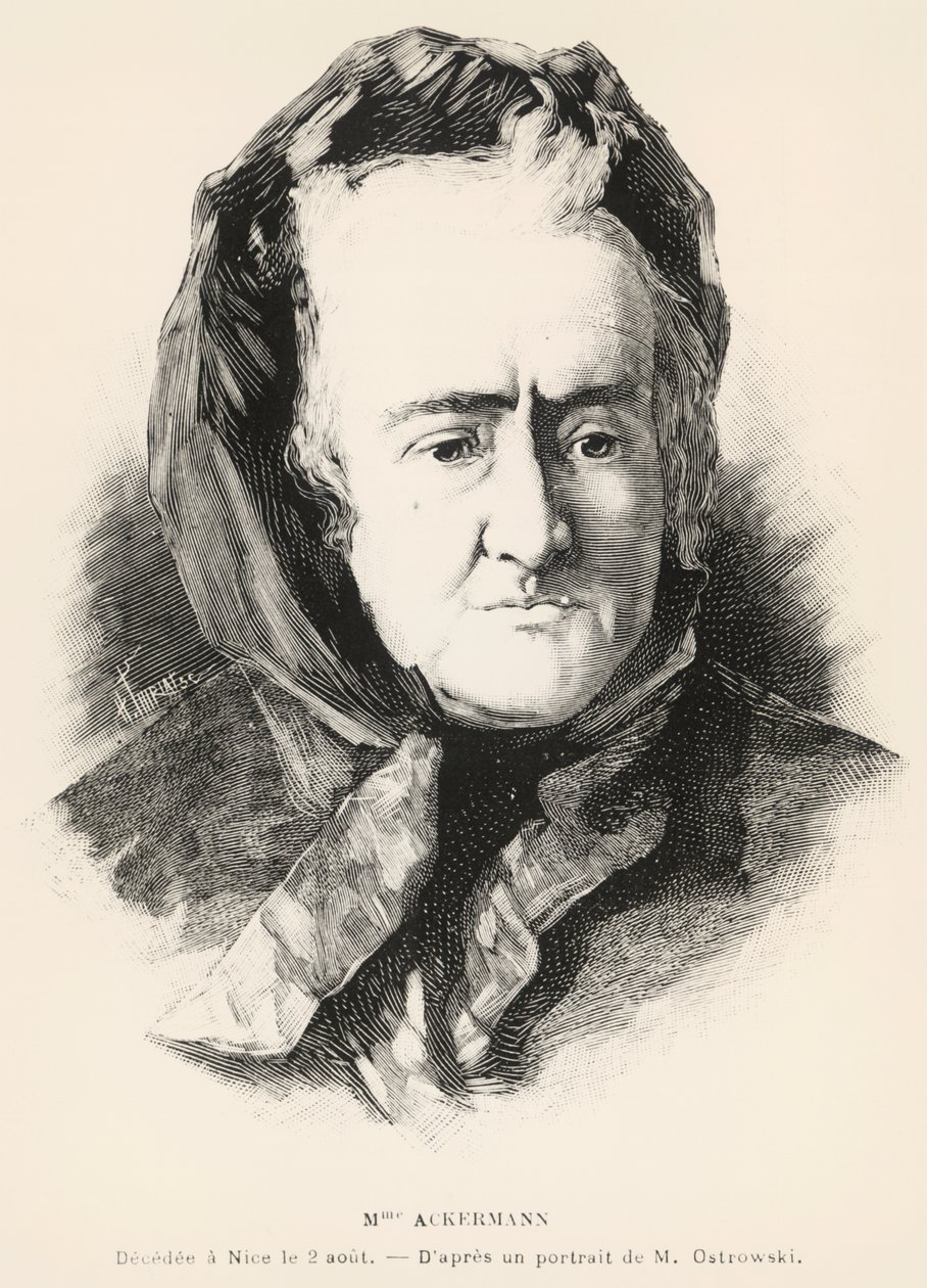 Portræt af Louise-Victorine Ackermann af Unknown artist