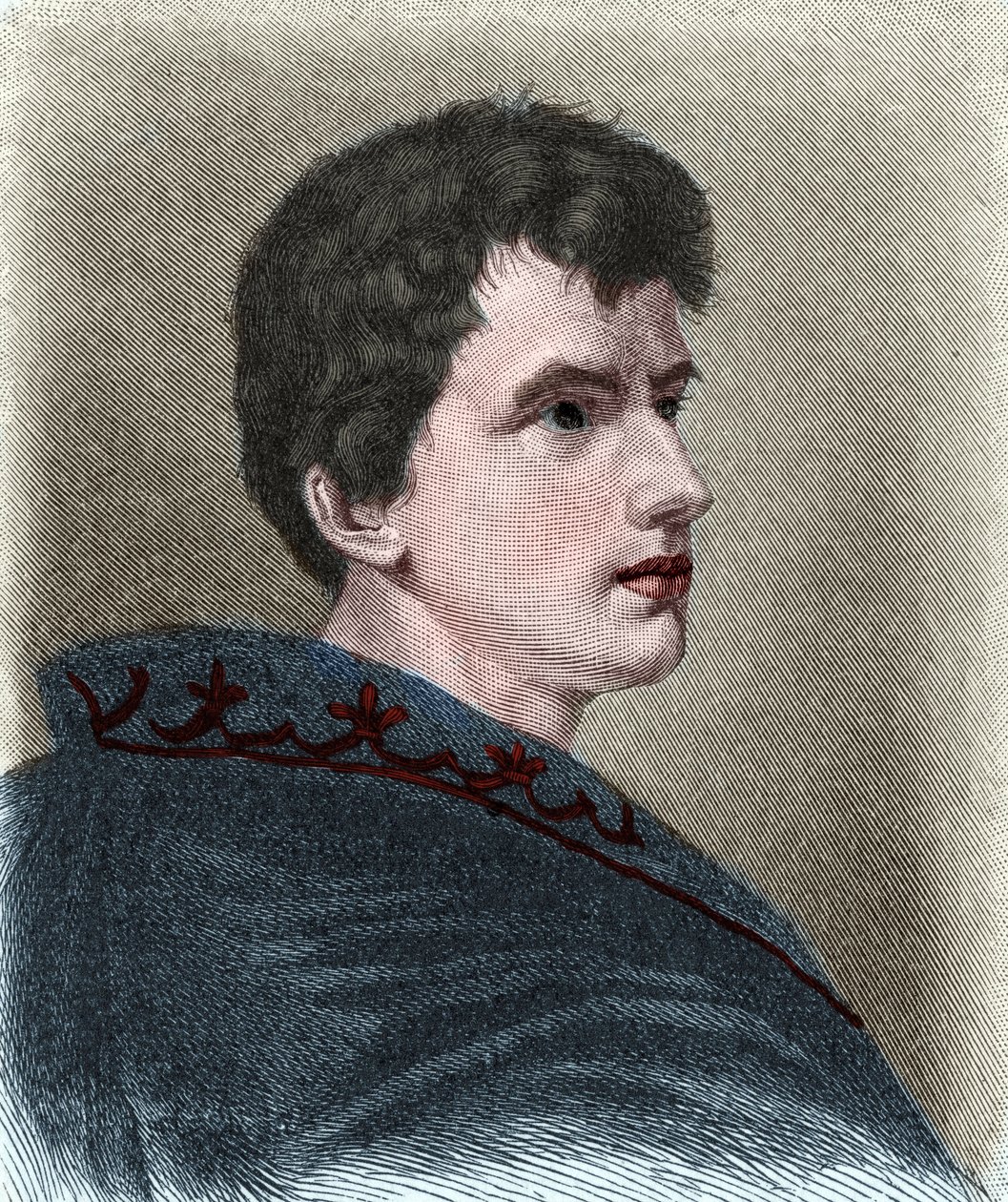 Portræt af Ludwig Joachim von Arnim dit Achim von Arnim (1781-1831), tysk romanforfatter, klummeskribent, dramatiker og romantisk digter. af Unknown artist