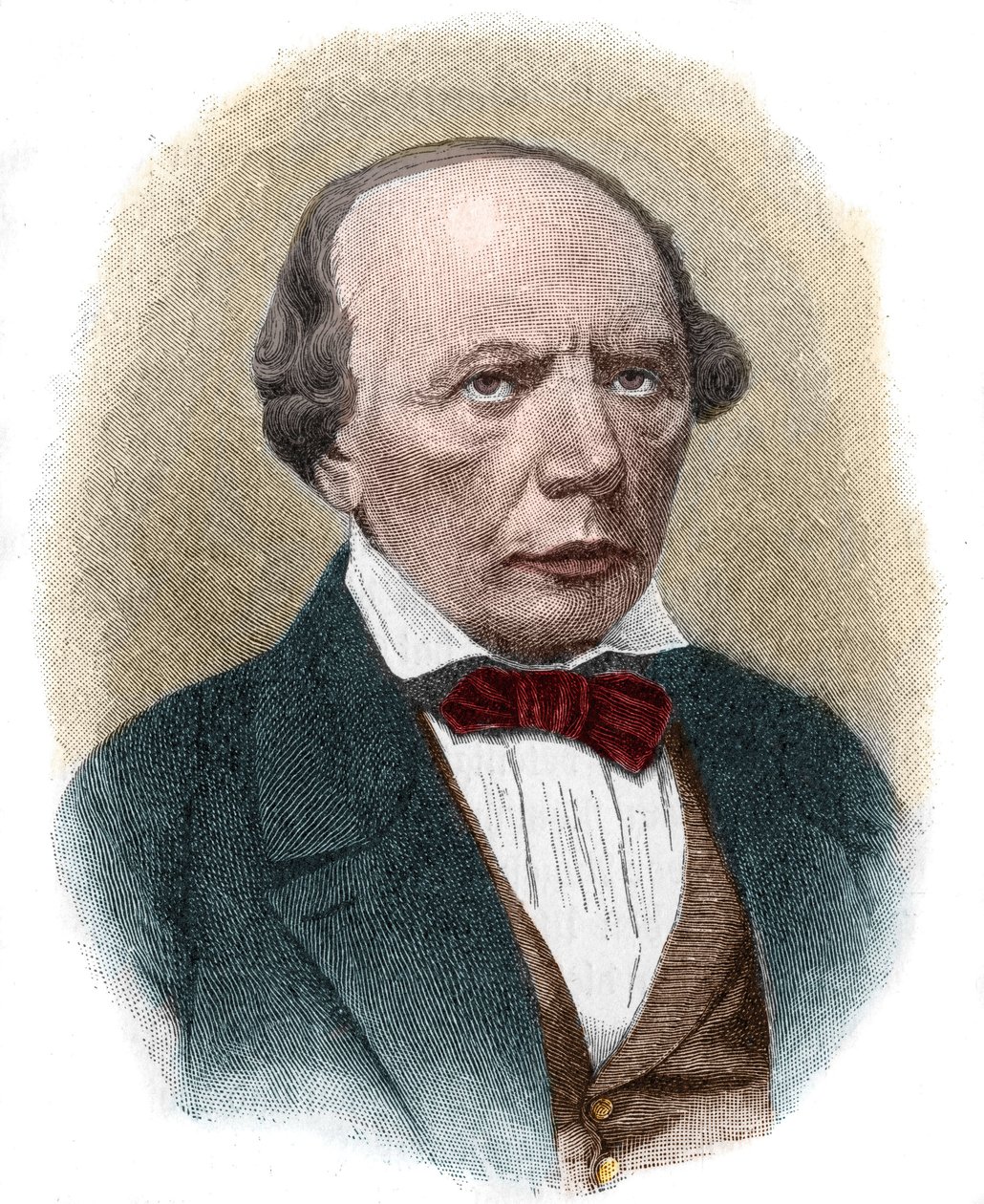 Portræt af Ludwig Uhland (1787-1862), tysk romantisk digter. af Unknown artist