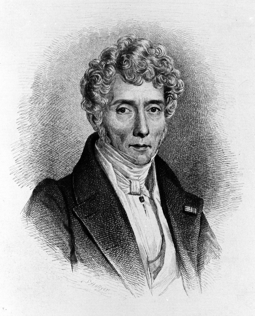 Portræt af Luigi Cherubini (1760-1842), italiensk komponist. af Unknown artist