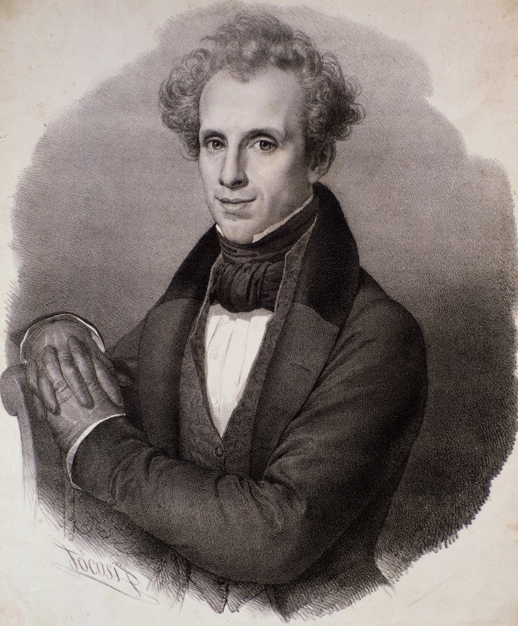Portræt af Luigi Ricci (gravering af Unknown artist