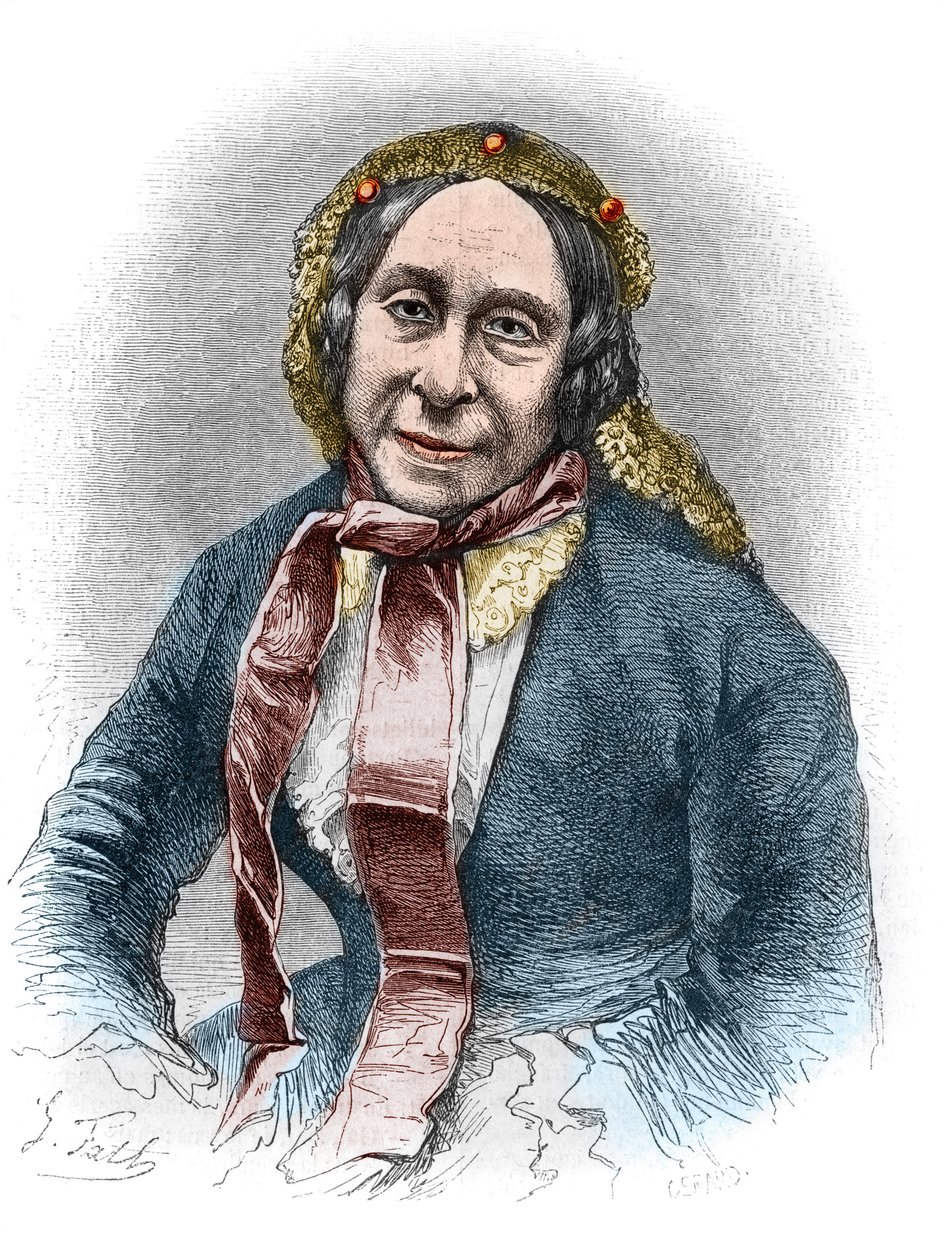 Portræt af Madame Desbordes Valmore (Marceline Felicite Josephine Desbordes-Valmore af Unknown artist