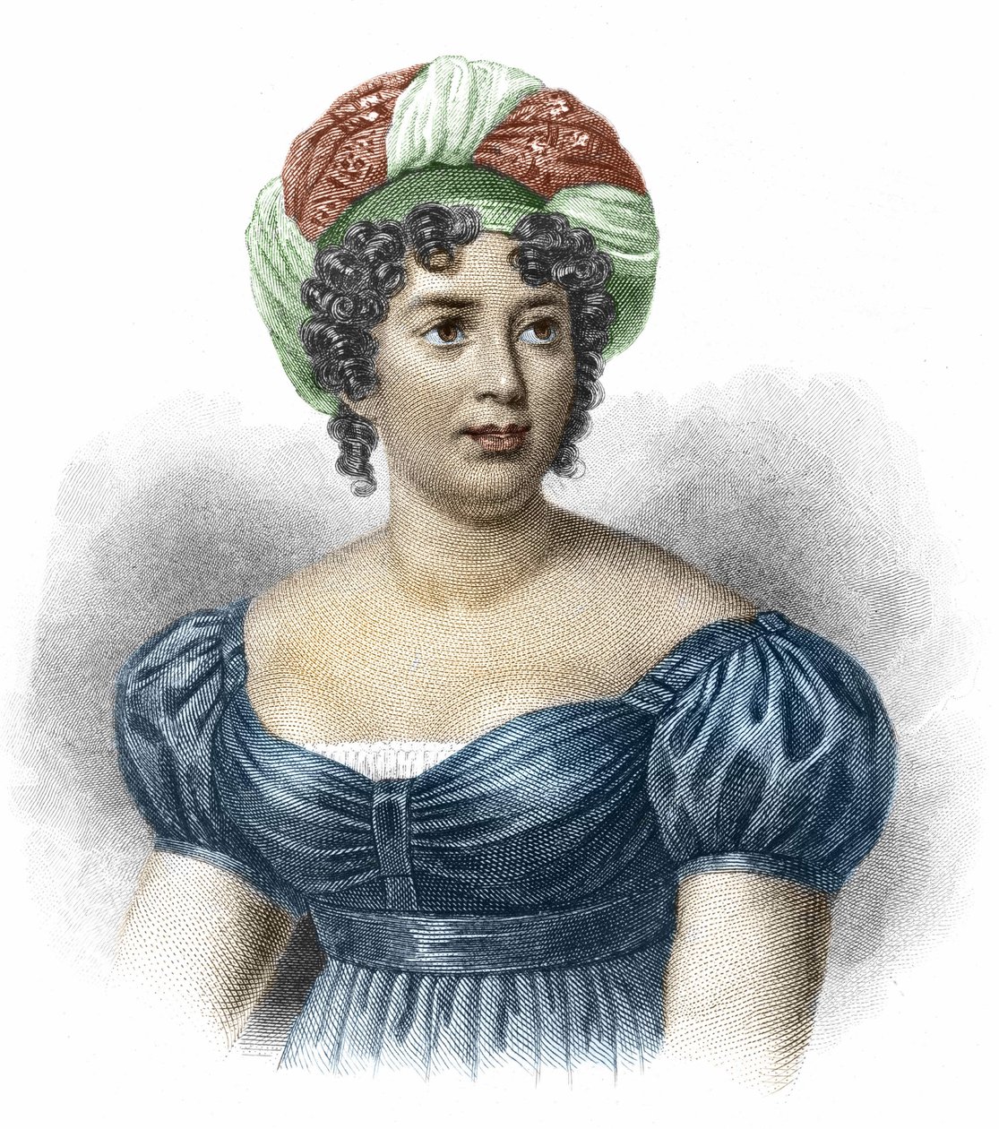 Portræt af Madame de Staël (1766-1817), Kvinde af bogstaver af Unknown artist
