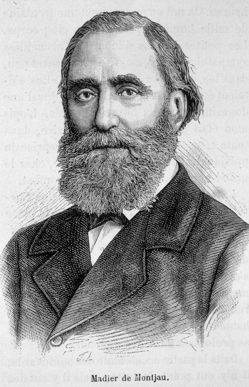 Portræt af Madier de Montjau, fransk parlamentariker i det 19. århundrede. af Unknown artist