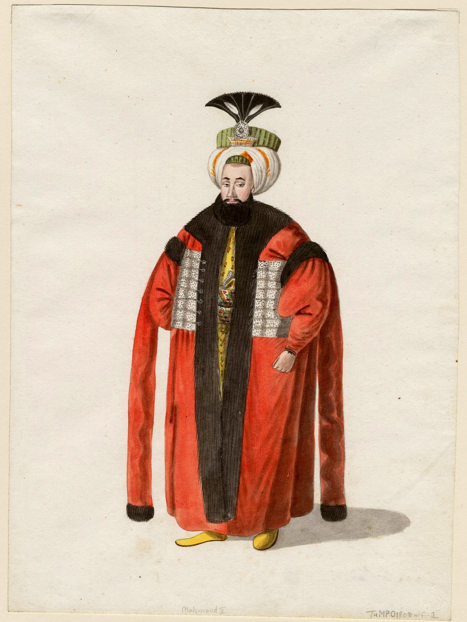 Portræt af Mahmud II (1785-1839) af Unknown artist