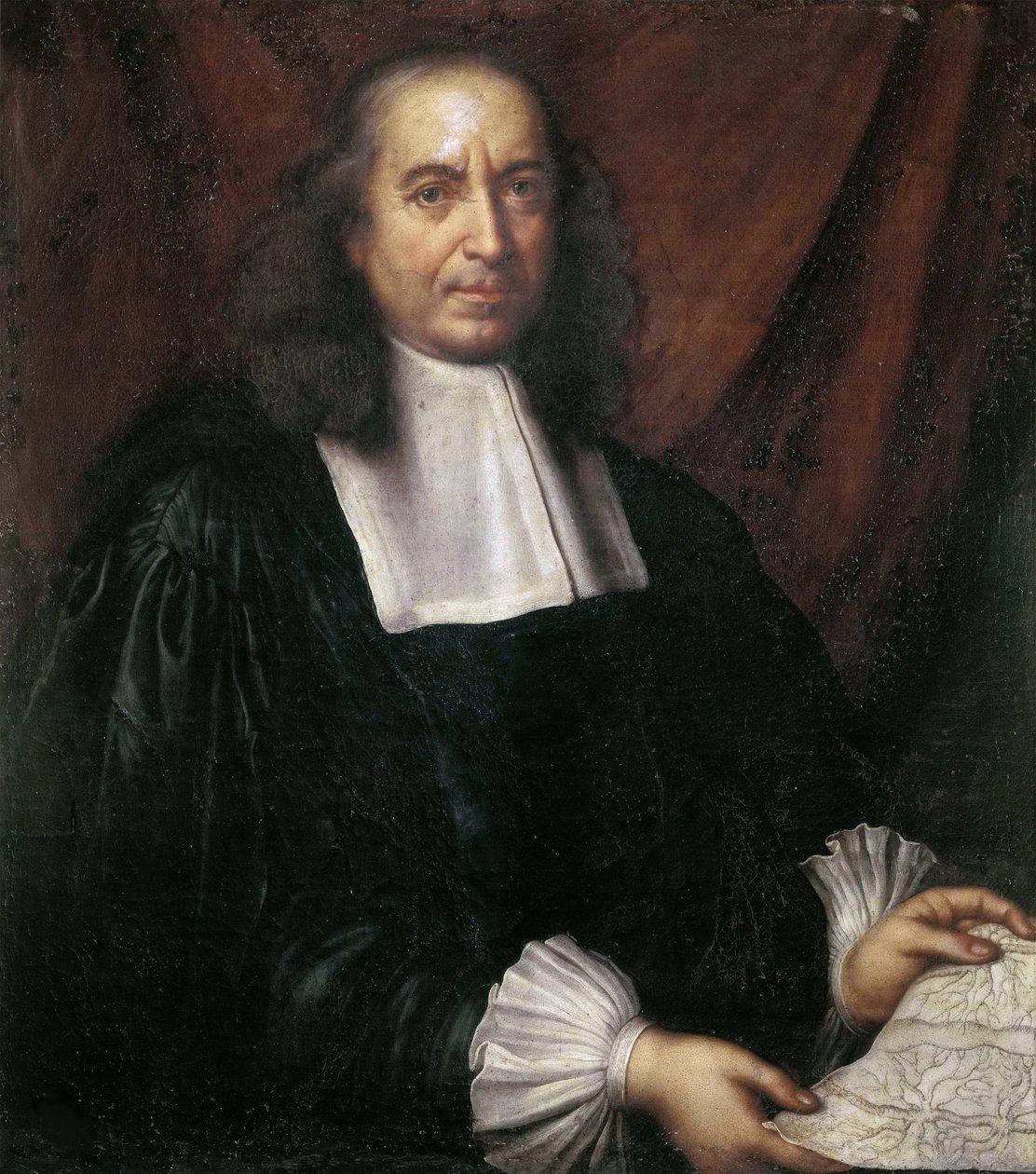 Portræt af Marcello Malpighi (1628-1694) af Anonym. Olie på lærred, Mål: 85x72. Galleria Borghese, Rom af Unknown artist