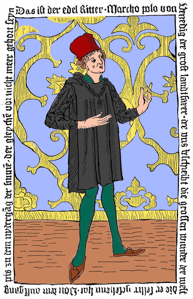 Portræt af Marco Polo (v. 1254 - 1324) af Unknown artist