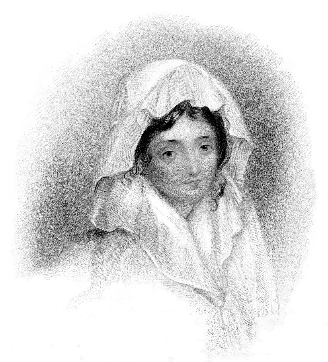 Portræt af Margarita Cogni (gravering) af Unknown artist