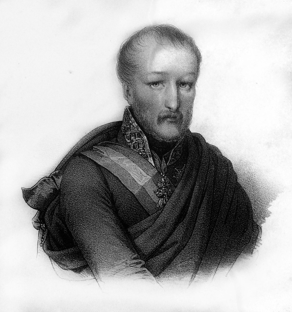 Portræt af Maria José Isidoro de Bourbon, Don Carlos (1788 - 1855) spædbarn af Spanien, gravering af det 19. århundrede af Unknown artist