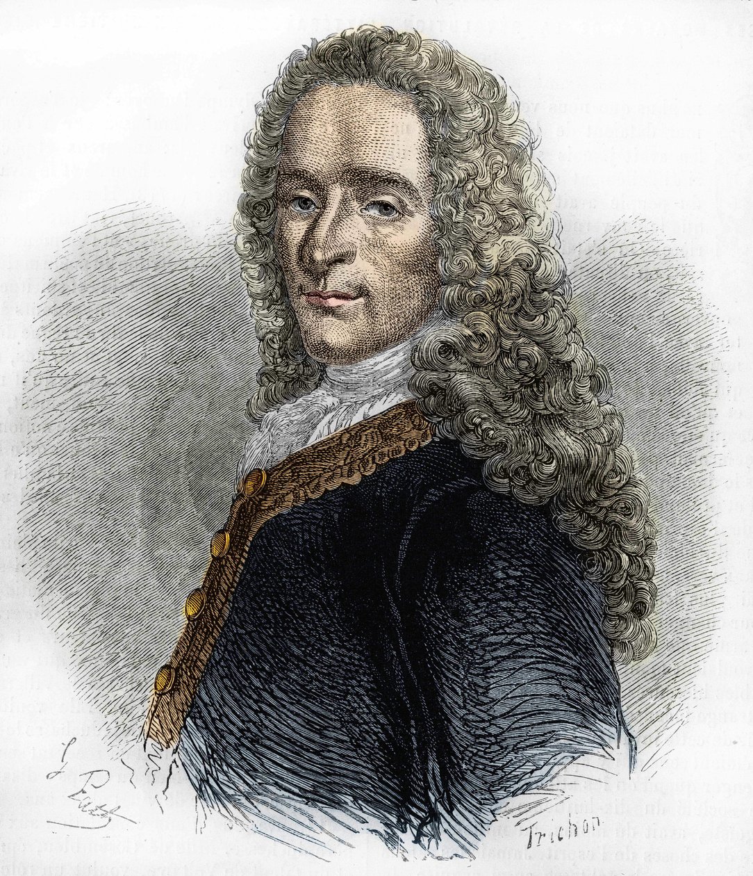 Portræt af Marie-François Arouet de Voltaire (1695-1778), fransk forfatter. af Unknown artist
