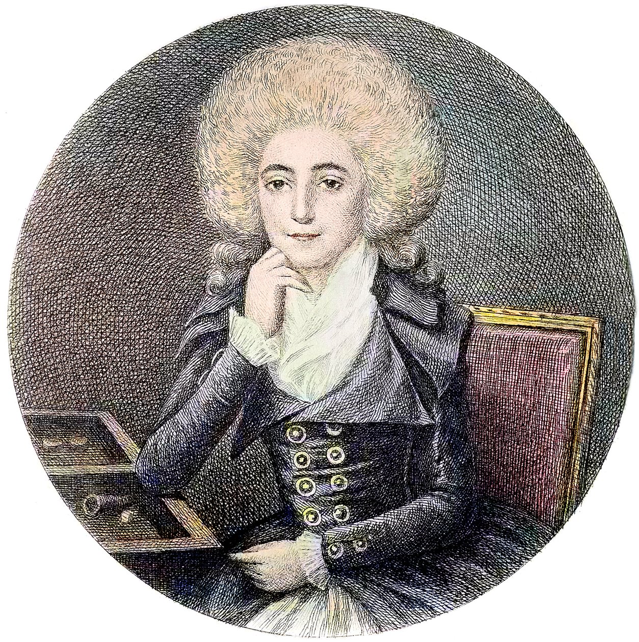 Portræt af Marie Adrienne Francoise de Noailles, Marquise de La Fayette af Unknown artist
