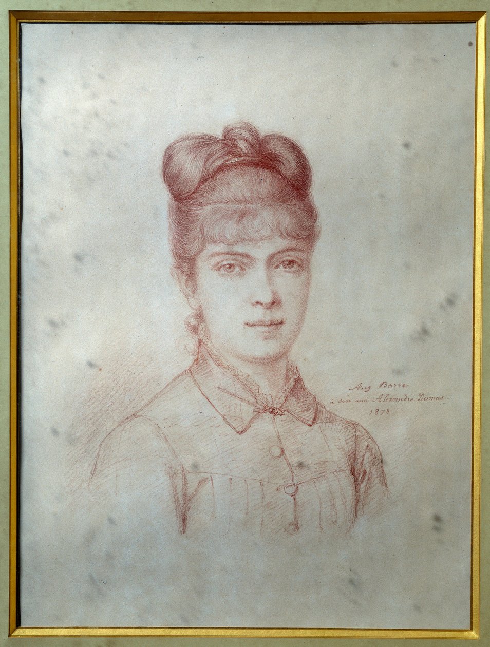 Portræt af Marie Alexandrine Henriette Dumas Davy de la Pailleterie dit Colette (1860-1907), datter af Alexandre Dumas Jr. (1824-1895)” Anonym tegning. 1878 Villers-Cotterets. Alexandre Dumas Museum af Unknown artist