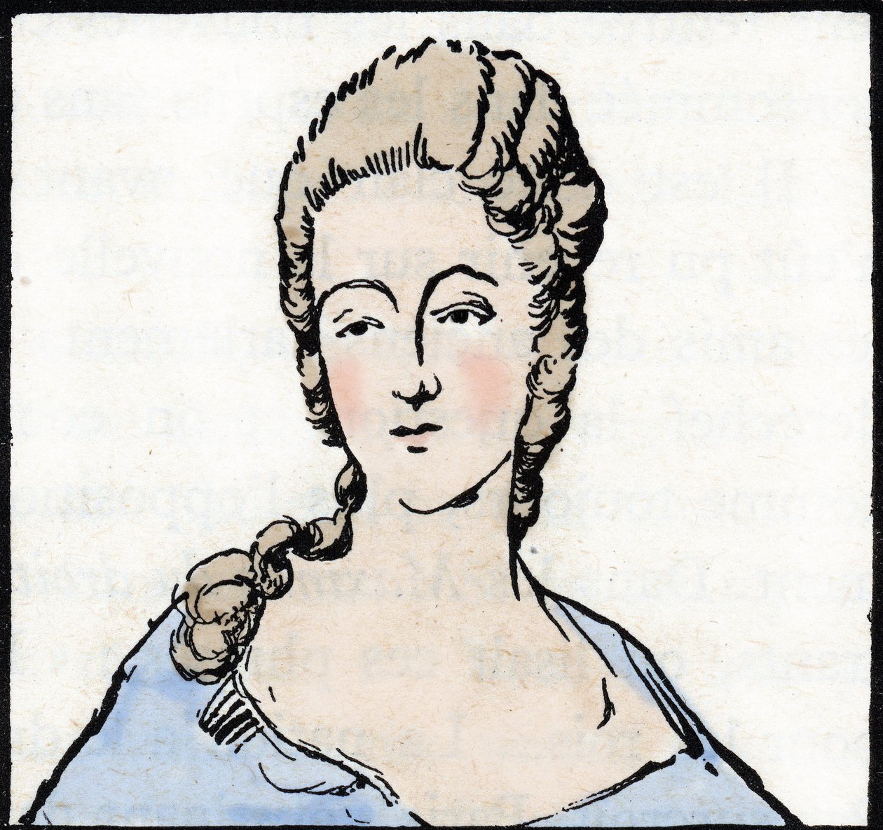 Portræt af Marie Gouze dit Olympe de Gouges (tegning) af Unknown Artist