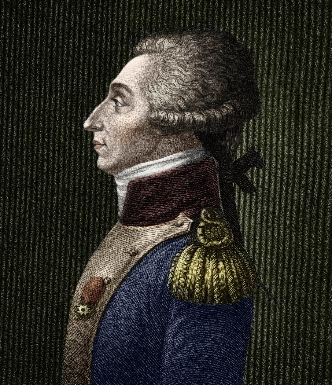 Portræt af Marie Joseph Gilbert Motie Motier, Marquis de Lafayette (1757-1834), fransk aristokrat og militær. af Unknown artist