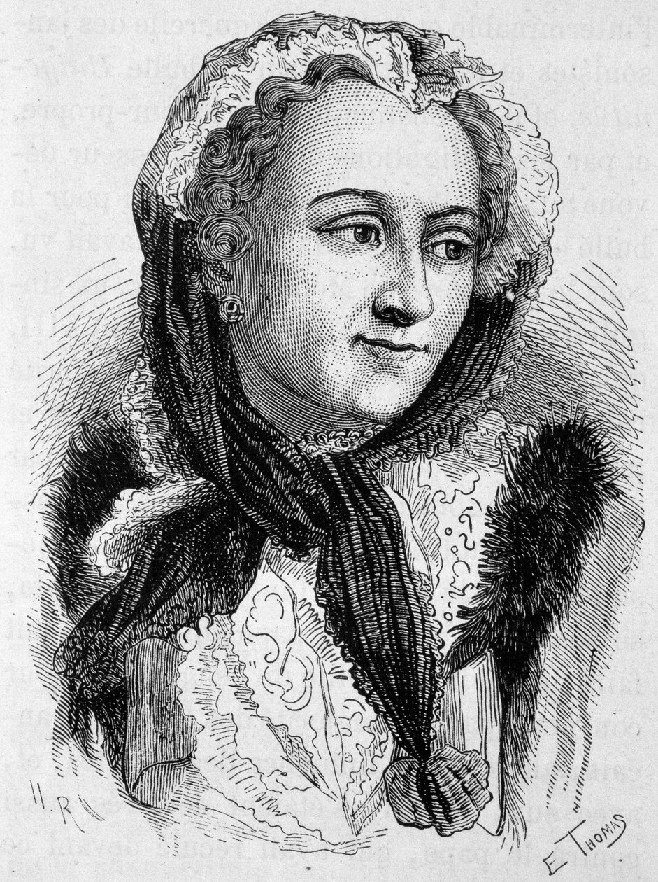 Portræt af Marie Leszczynska (1703 - 1768). Indgravering af slutningen af det 19. århundrede i "Histoire de France"" af H. Martin. af Unknown artist