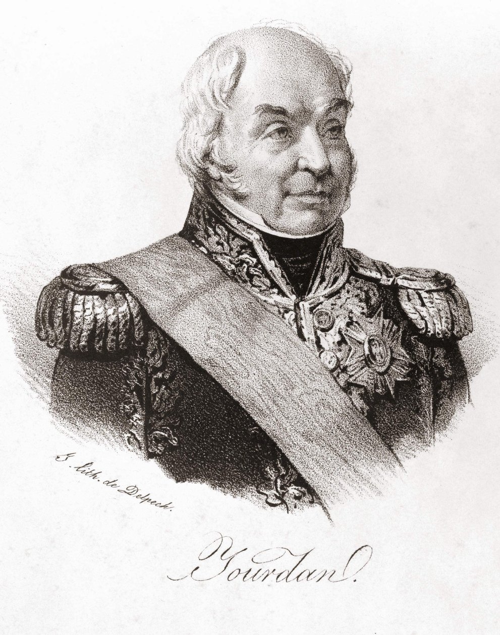 Portræt af marskal Jean Baptiste Jourdan (1762 - 1833). af Unknown artist