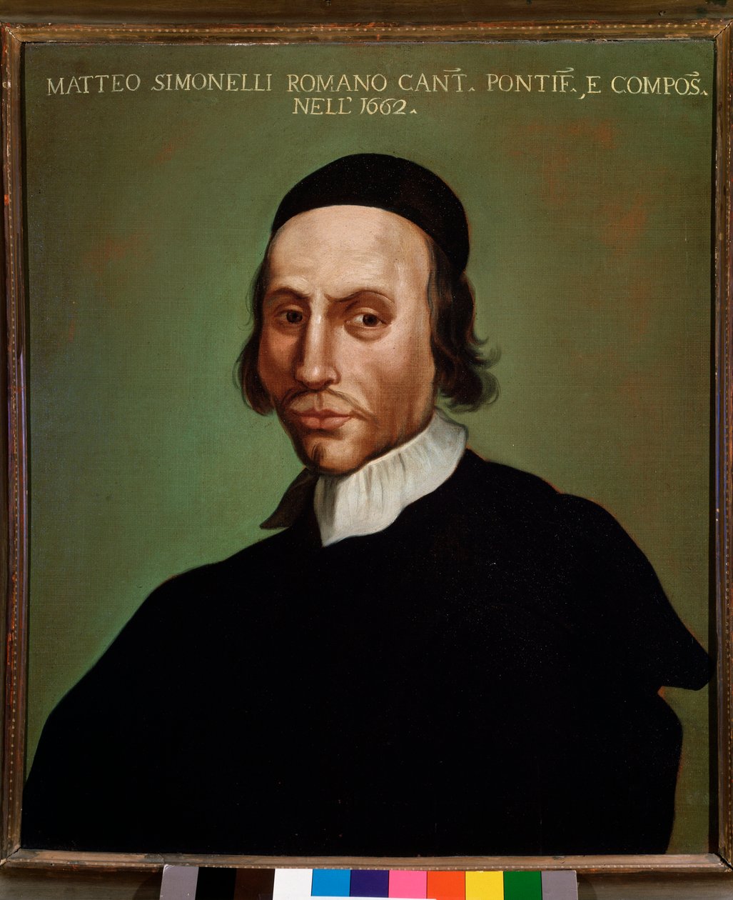 Portræt af Matteo Simonelli (1618-1696) italiensk komponist Anonym maleri. 1662. Bologna, Civic Museum Museum af Unknown artist