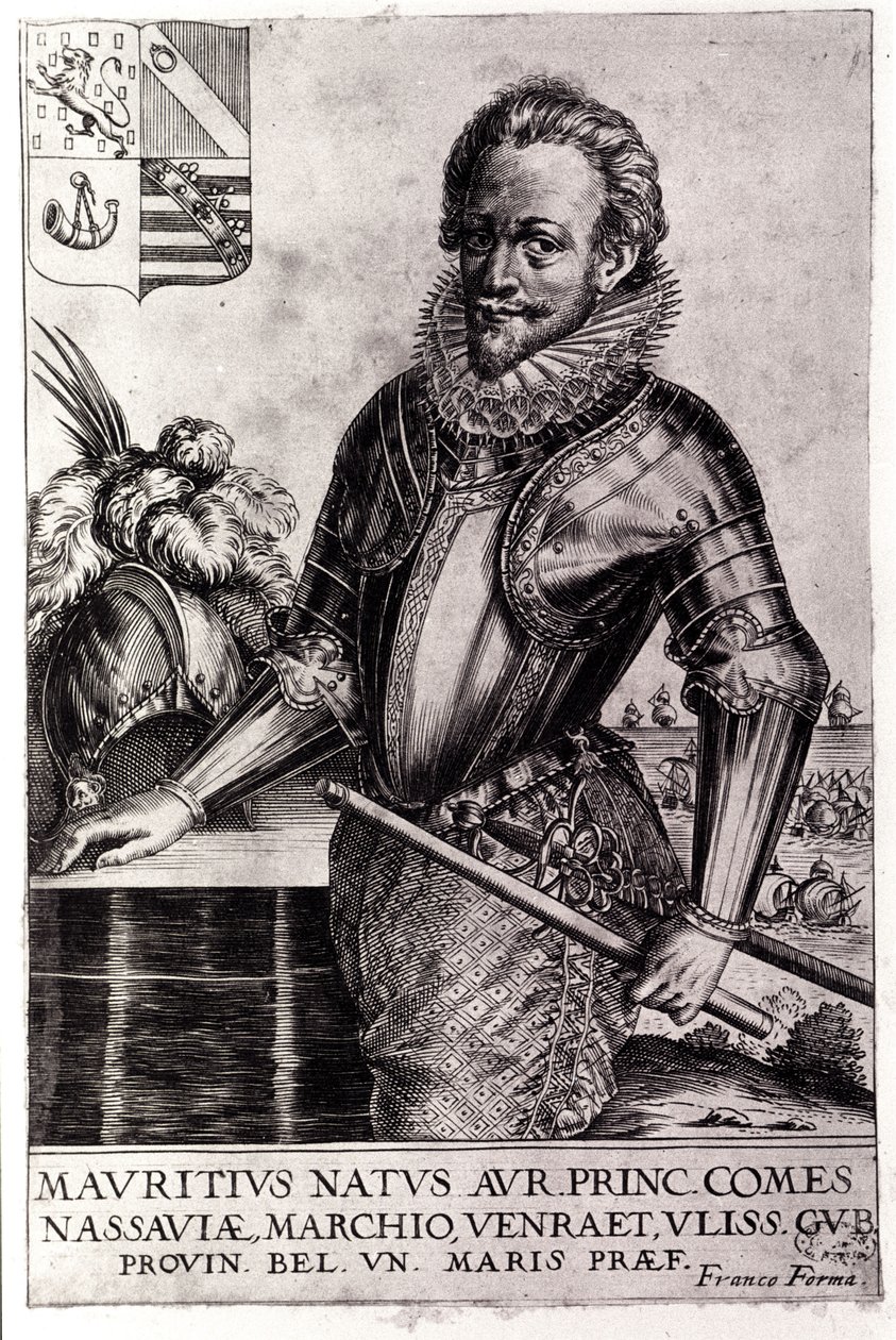 Portræt af Maurice de Nassau, Prins af Orange (f i Dillenburg af Unknown artist