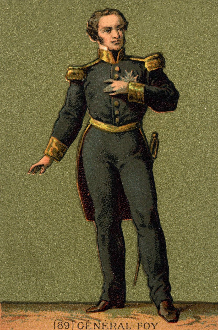 Portræt af Maximilian Sébastien Foy. Fransk general og politiker (1775 til 1825) af Unknown artist