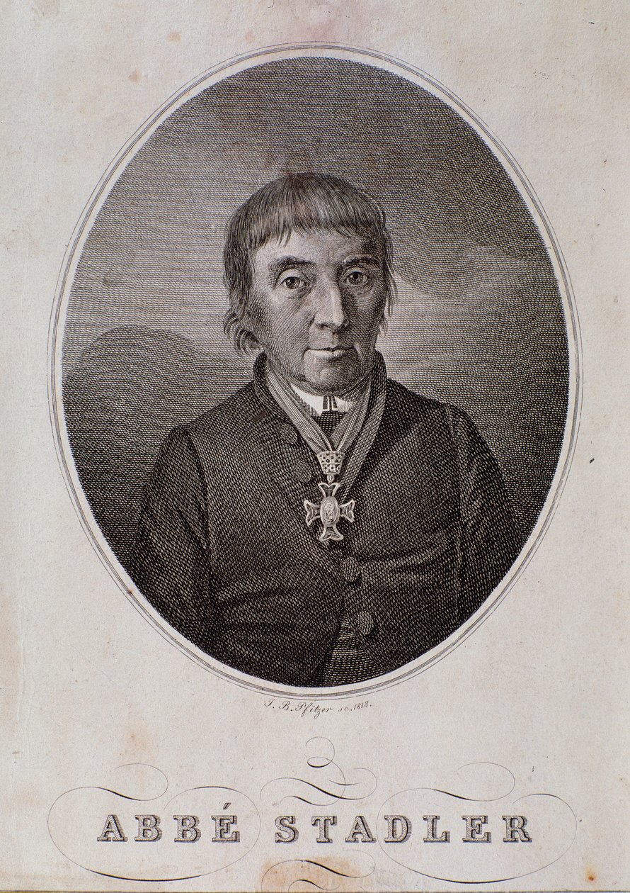 Portræt af Maximilian Stadler (gravering af Unknown artist