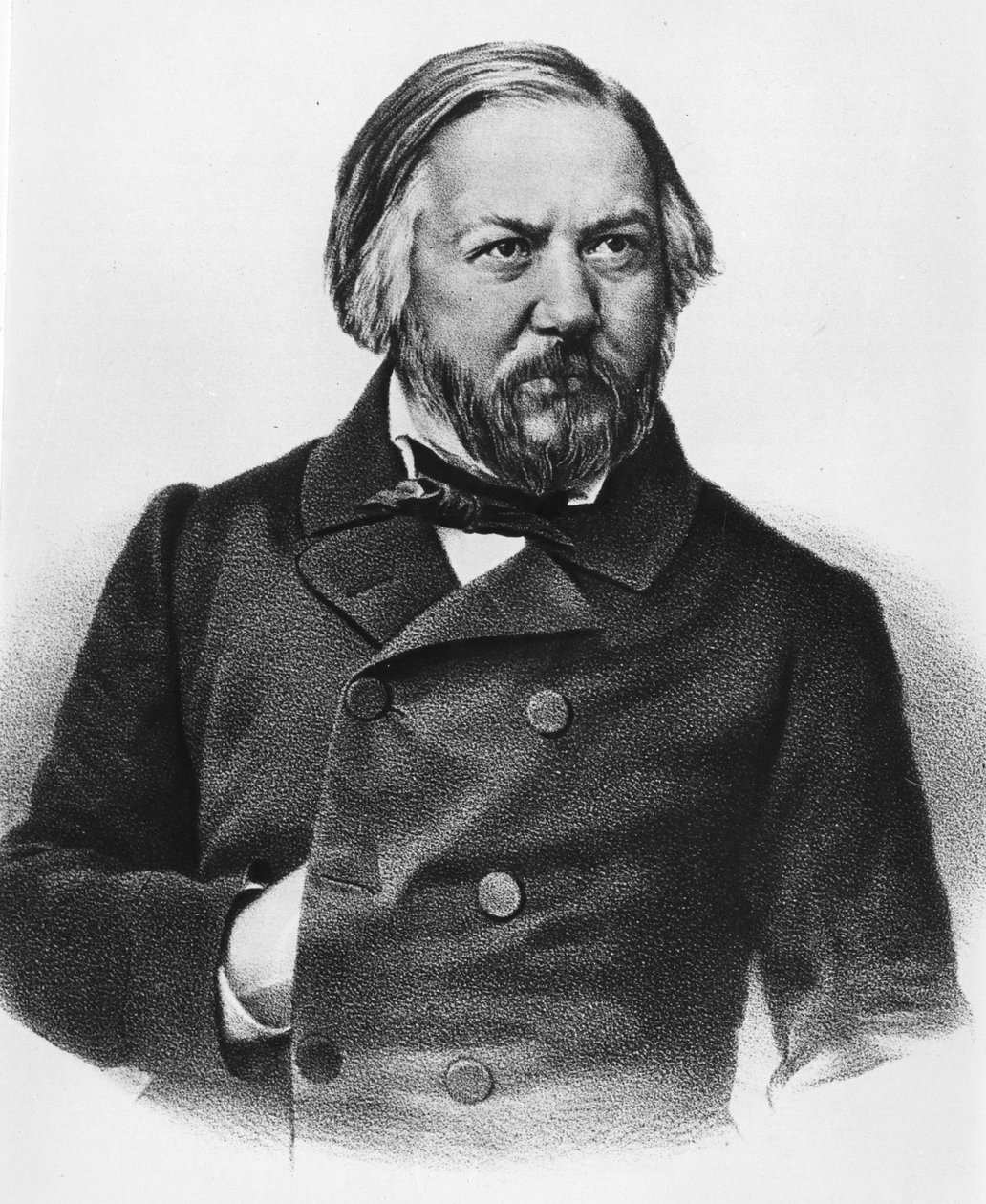 Portræt af Mikhail Ivanovich Glinka 1804-1857 Russisk komponist. af Unknown artist