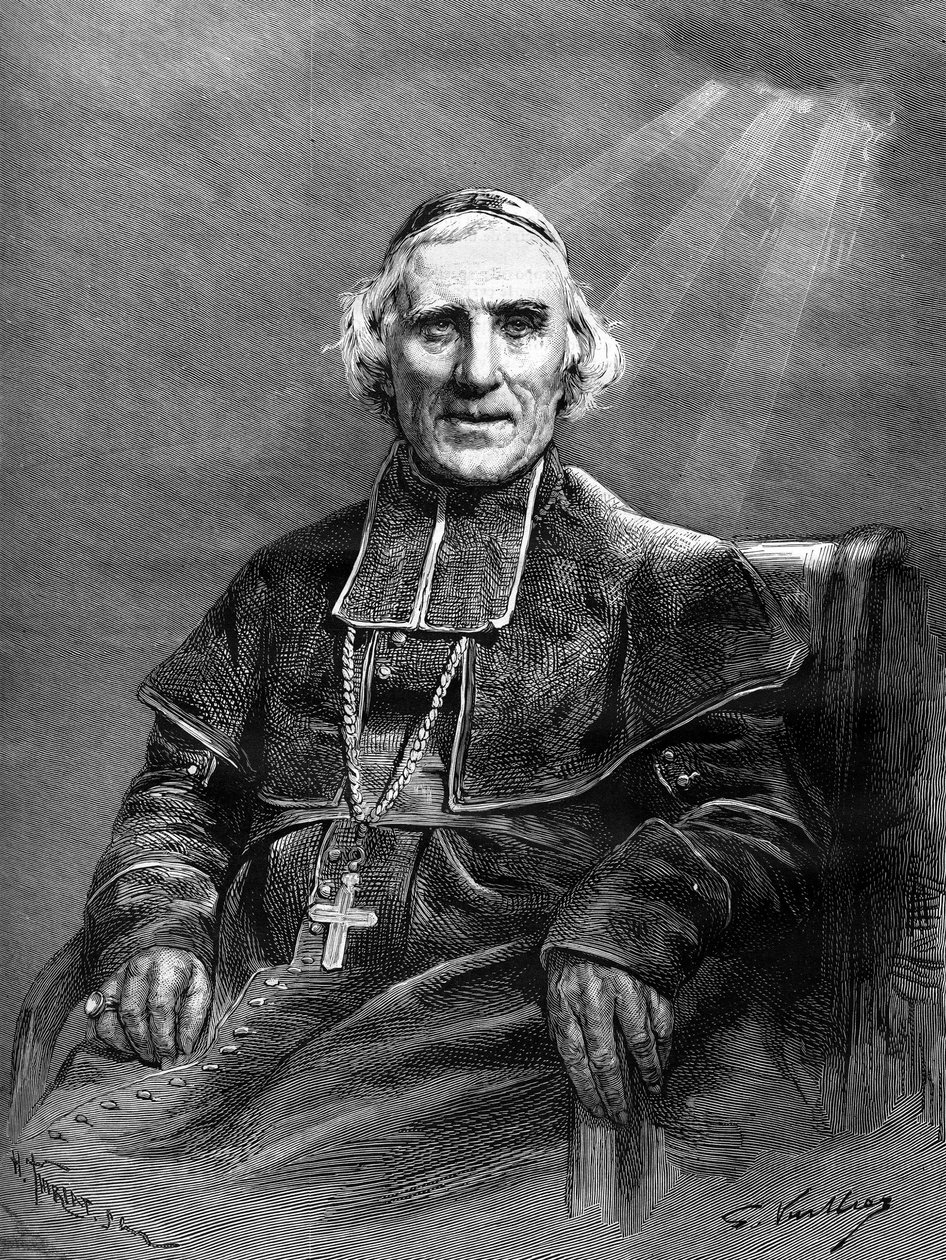 Portræt af Monsignor: Joseph Hippolyte Guibert (1802-1886). af Unknown artist