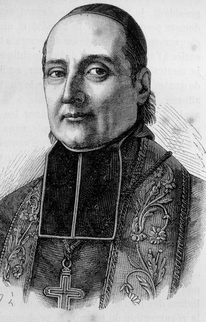 Portræt af Monsignor Sibour, fransk prælat (1792 -1857) af Unknown artist