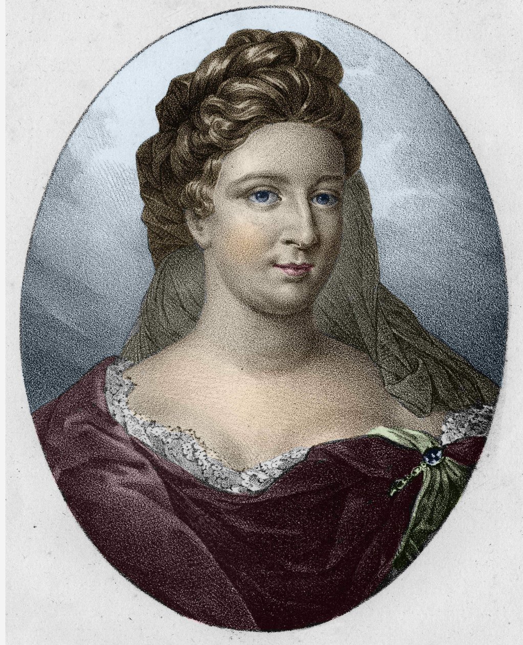 Portræt af fru Antoinette Deshoulières (1634-1694) af Unknown artist