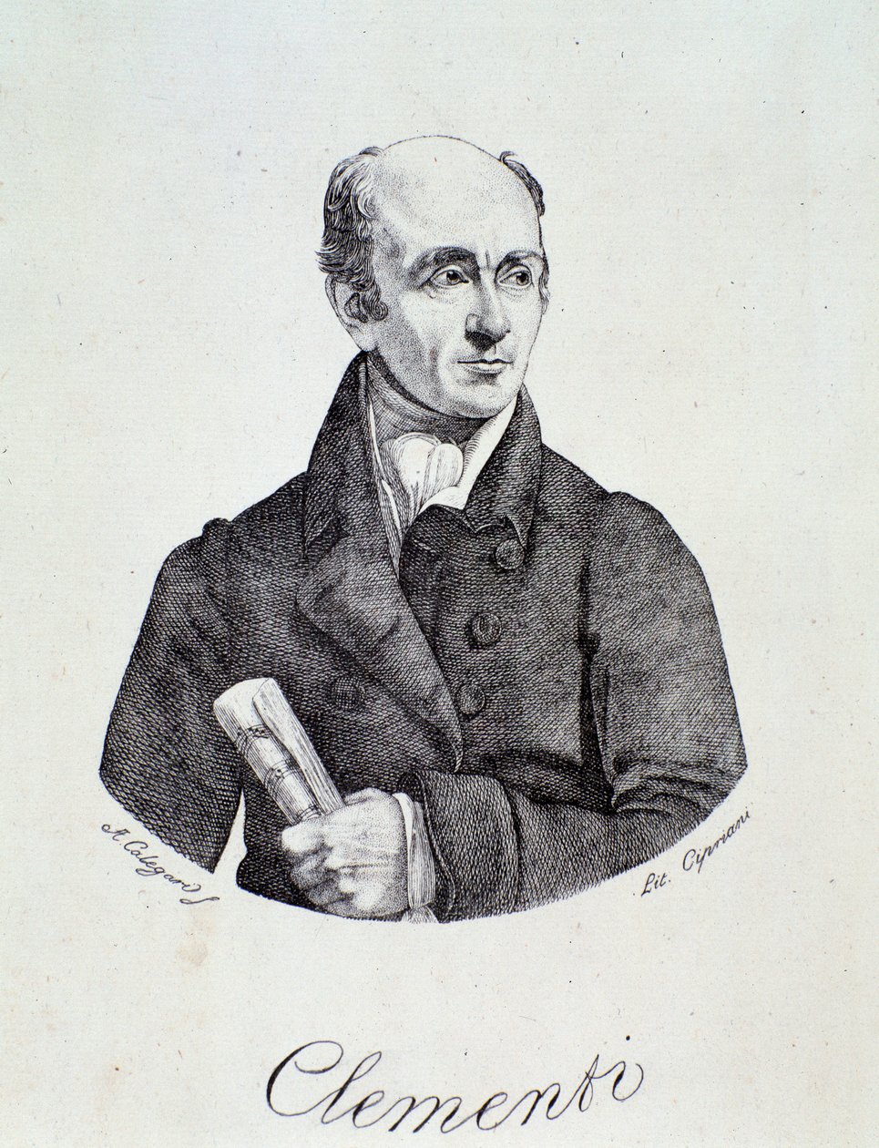 Portræt af Muzio Clementi (gravering) af Unknown artist