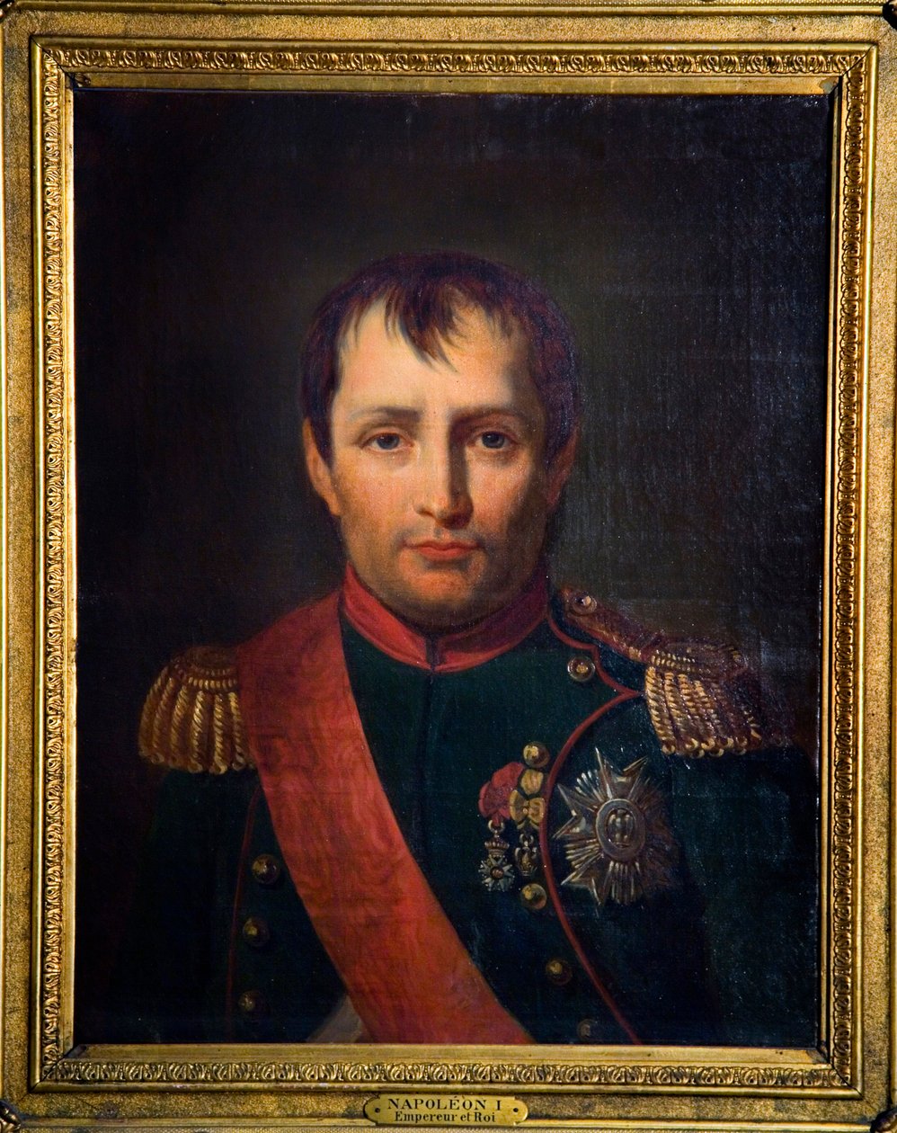 Portræt af Napoleon Bonaparte (olie på lærred) af Unknown Artist