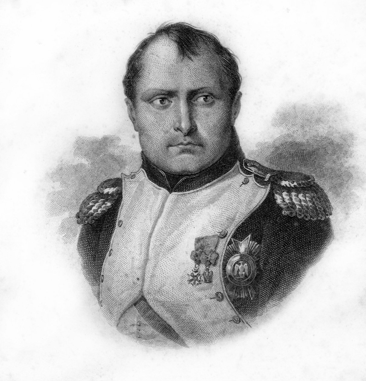 Portræt af Napoleon Bonaparte, gravering af det 19. århundrede af Unknown artist