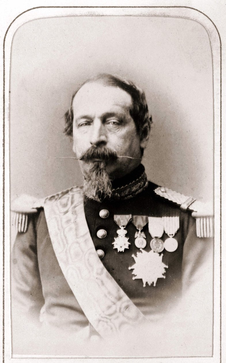 Portræt af Napoleon III. 1800-tallets fotografi. af Unknown artist