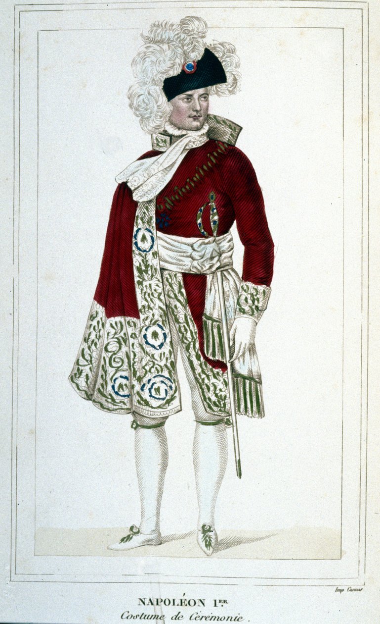 Portræt af Napoleon I (1769 - 1821) i ceremoniel dragt. af Unknown artist
