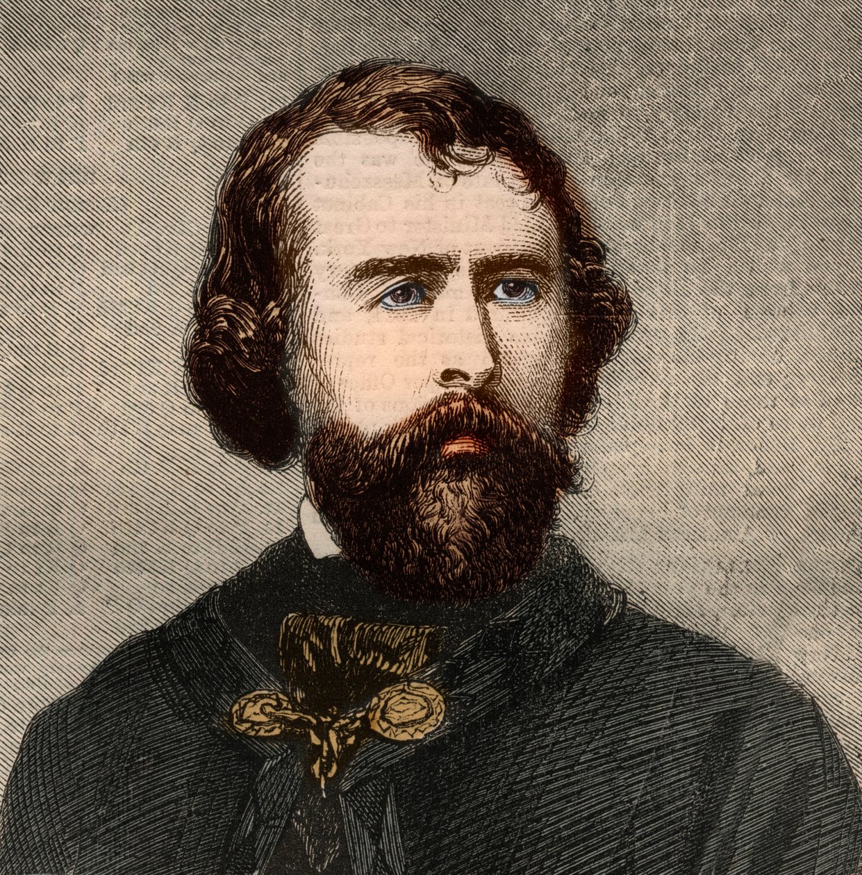 Portræt af Nathaniel Parker Willis (1806-1867), amerikansk forfatter. Indgravering i "" The illustrated London News "" af 23. januar 1858. af Unknown artist