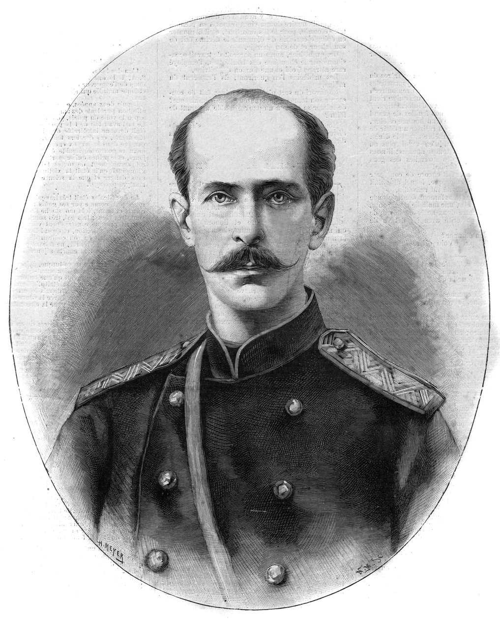Portræt af Nicholas Maximilianovich af Leuchtenberg, hertug af Leuchtenberg og prins Romanovsky (1843-1891) - Den berømte dagbog fra 1891 af Unknown artist