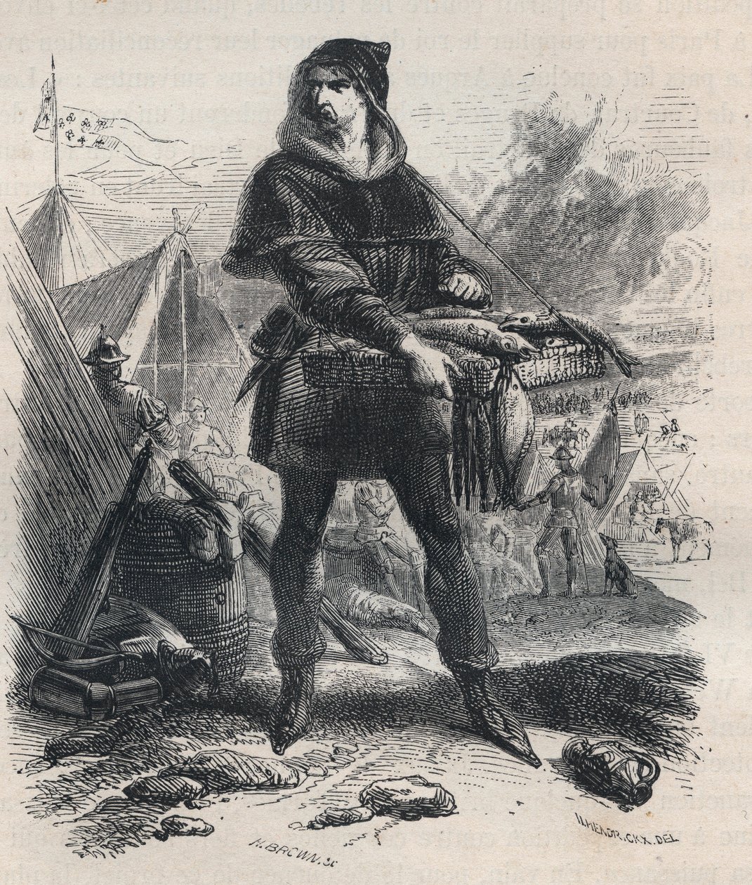 Portræt af Nicolaas Zannekin (? -1328), flamsk bonde og leder af bondeoprøret i Flandern (1325-1328) - Portræt af Nicolaas Zannekin eller Nicolas Zanekin, eller Zannequin, Tribun og flamsk eventyrer, leder af Karl-oprøret mod greven o af Unknown artist