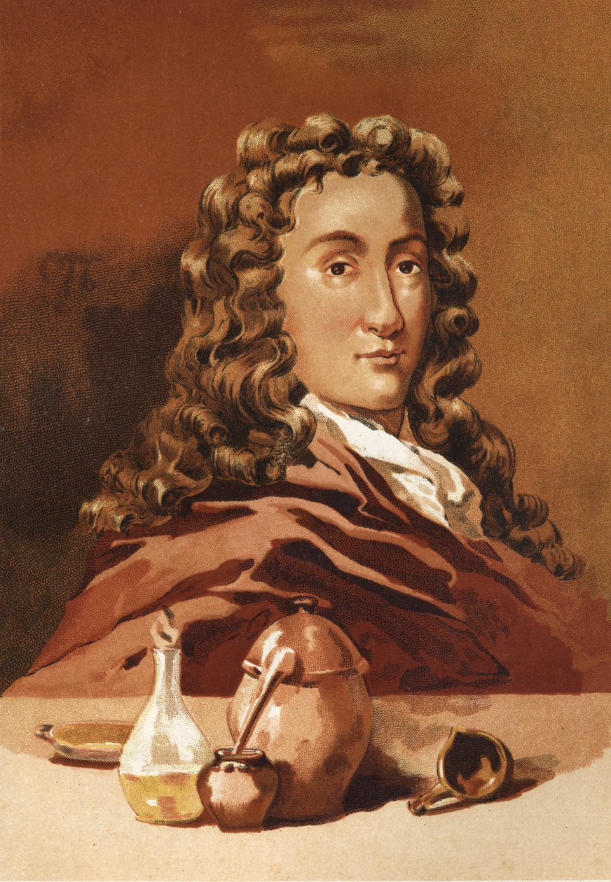 Portræt af Nicolas Lémery. Fransk apoteker og kemiker (Rouen af Unknown artist