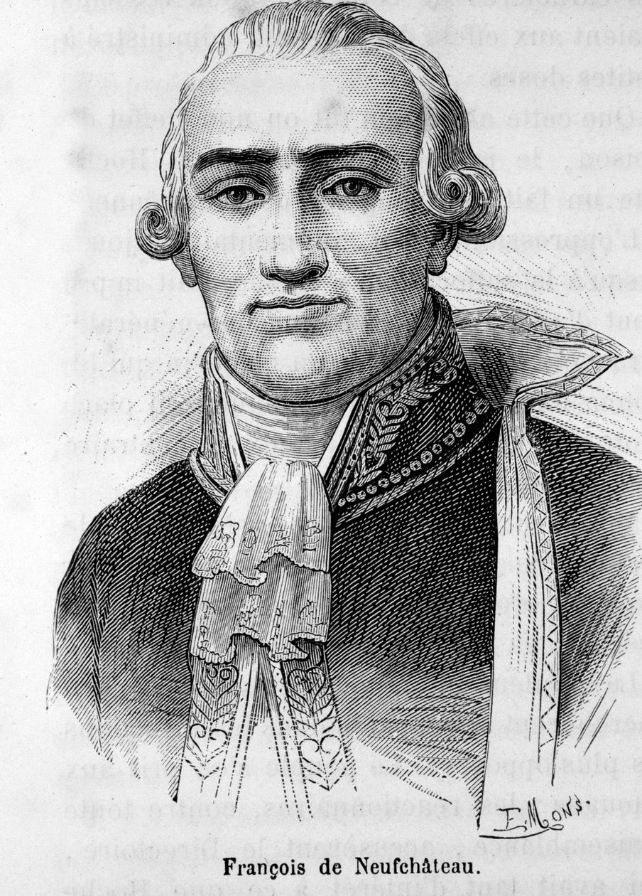 Portræt af Nicolas Louis Francois de Neufchateau (1750-1828), fransk forfatter og politiker. af Unknown artist