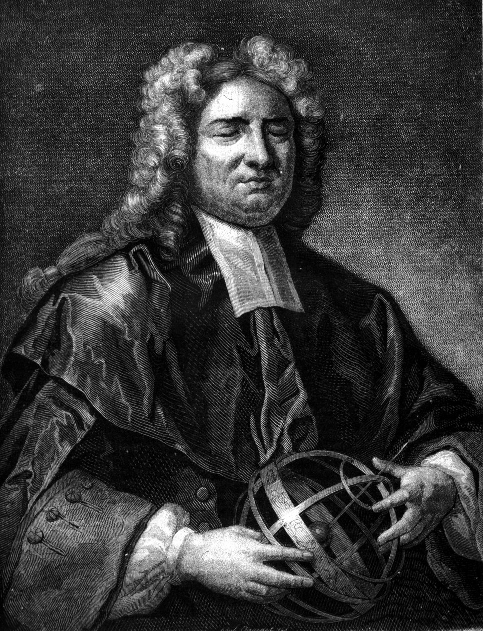Portræt af Nicolas Saunderson (1682 - 1739), blind, professor i matematik ved University of Cambridge. Gravering. af Unknown artist