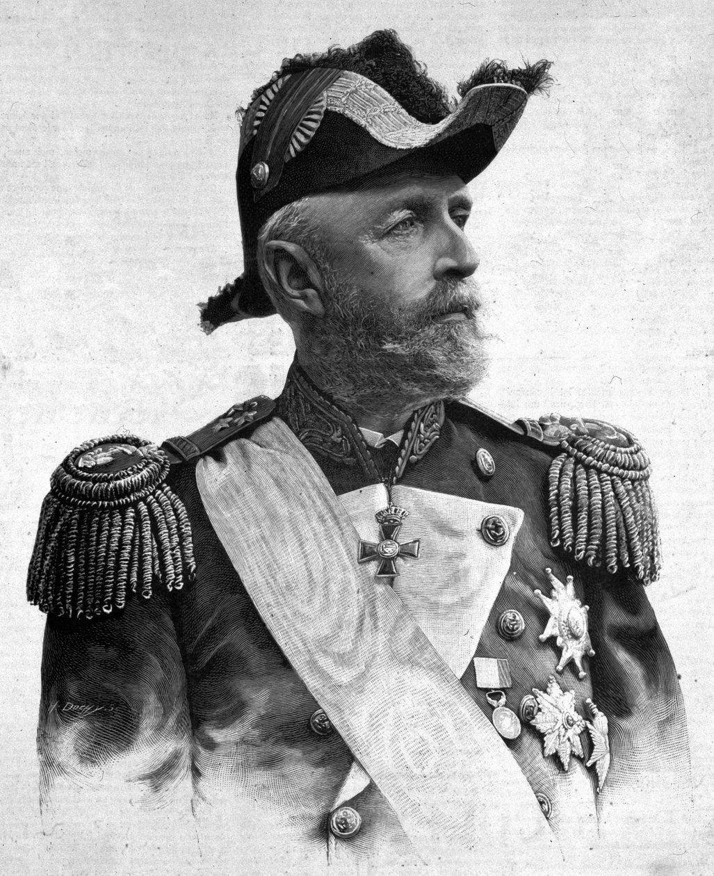 Portræt af Oscar II (1829-1907), konge af Sverige og Norge. af Unknown artist