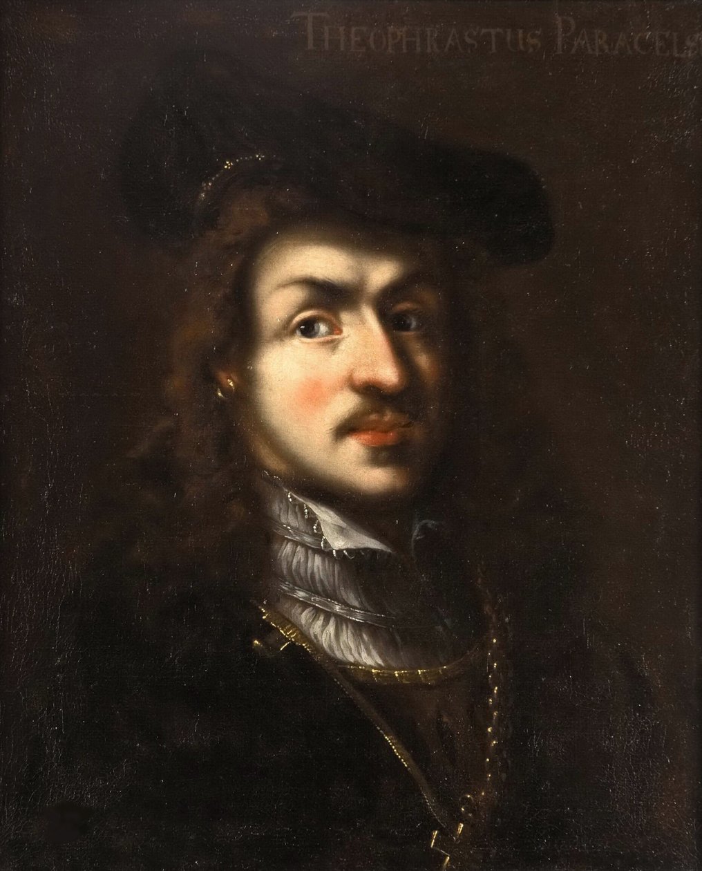 Portræt af Paracelsus, Anonym. Olie på lærred af Unknown artist