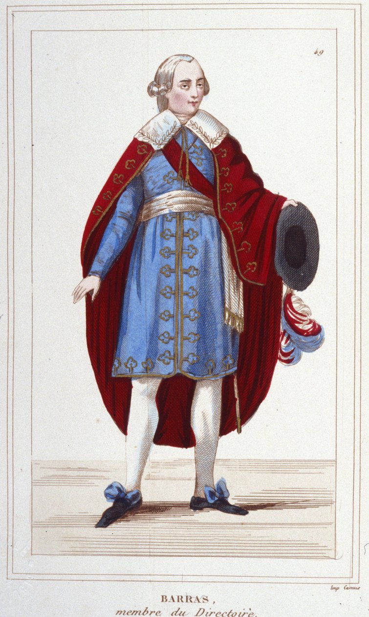Portræt af Paul Barras (1755 - 1829) gravering af det 19. århundrede af Unknown artist