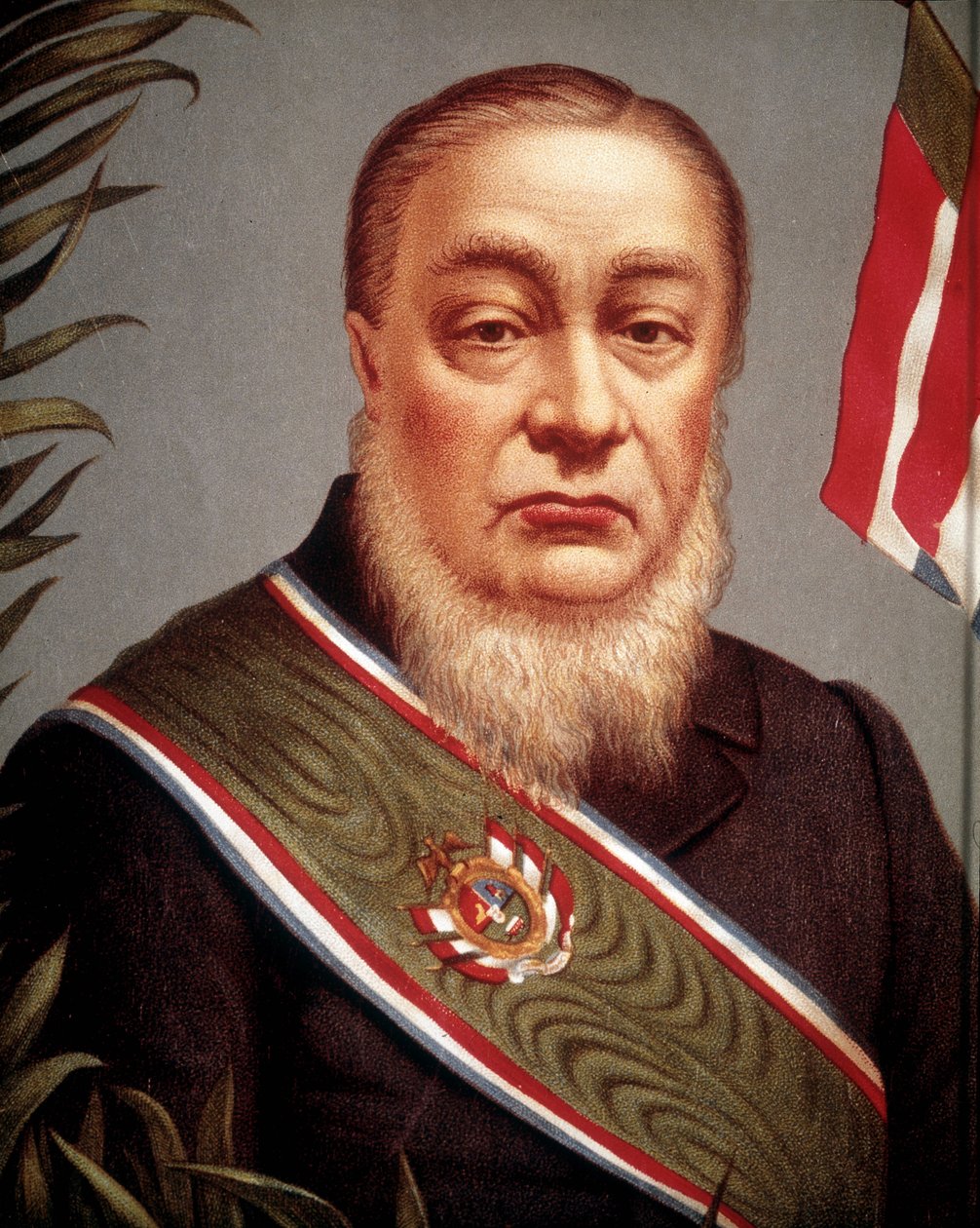 Portræt af Paul Kruger (1825 - 1904), en af grundlæggerne og derefter præsident for Transvaal-republikken i 1852. af Unknown artist