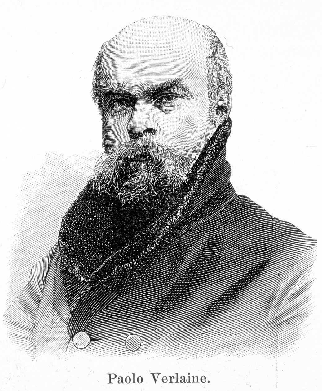 Portræt af Paul Verlaine (1844 - 1896) af Unknown artist