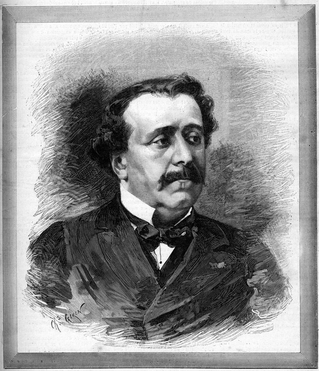 Portræt af Paul de Saint-Victor (Saint Victor) (1825-1881) fransk forfatter. af Unknown artist