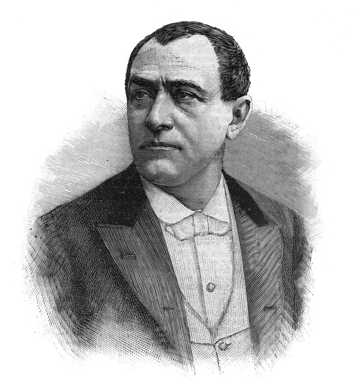 Portræt af Paulus (Jean Paul (Jean-Paul) Habans) fransk sanger (1845-1908) - Indgravering fra slutningen af det 19. århundrede af Unknown artist