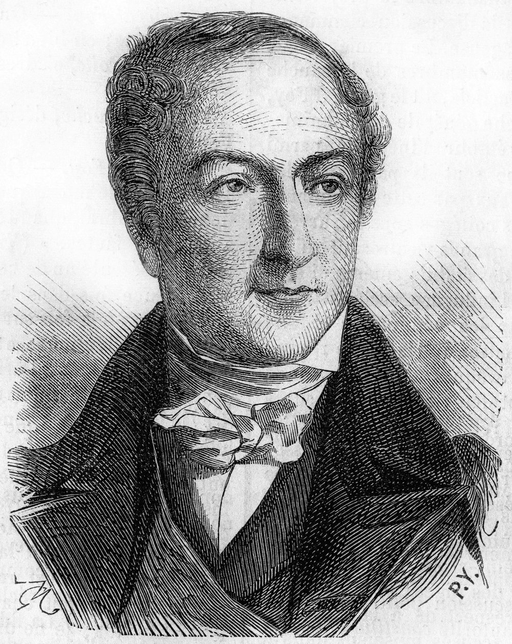 Portræt af Peyronnet (eller Peyronet), fransk politiker (1778 - 1854). af Unknown artist