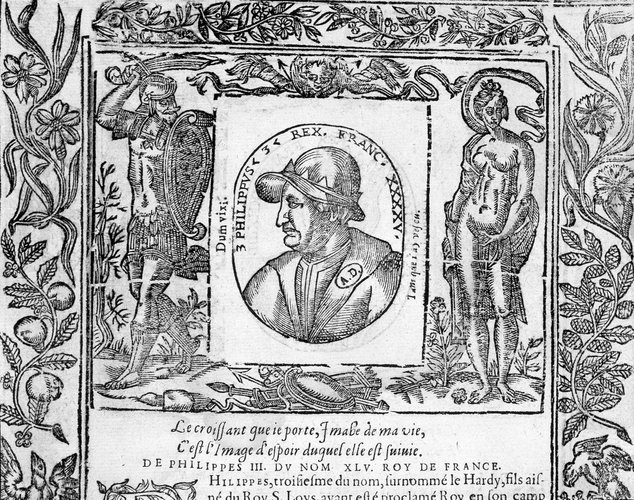 Portræt af Philip III Le Hardi, konge af Frankrig fra 1270 til 1285. af Unknown artist