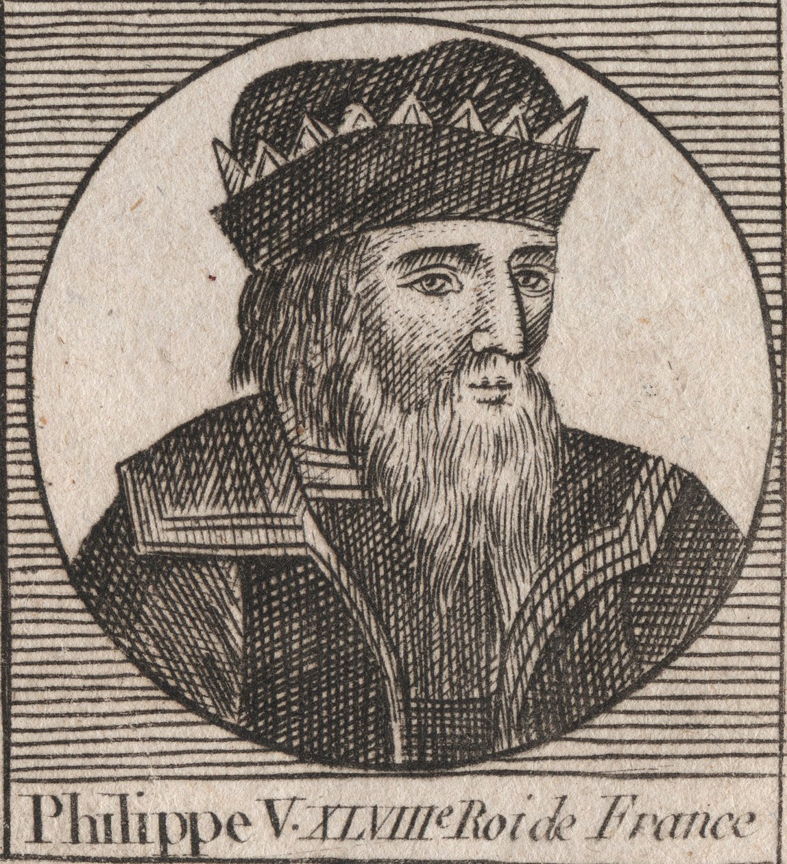 Portræt af Philip V den lange (1294 - 1322), konge af Frankrig - Philippe V (1294-1322) 