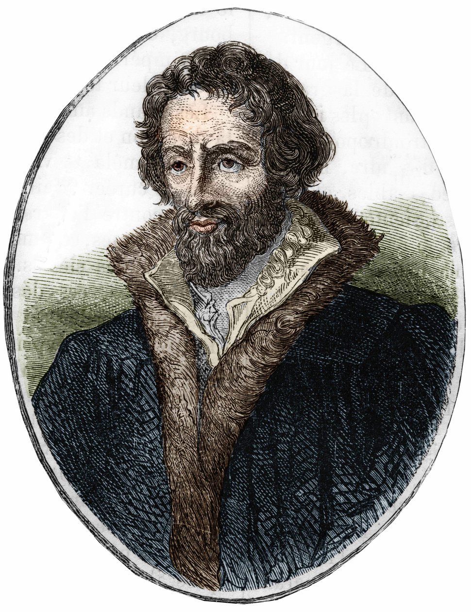 Portræt af Philip Melanchthon (Melanchthon) (1497 - 1560), tysk religiøs reformator. Indgravering af det 19. århundrede af Unknown artist